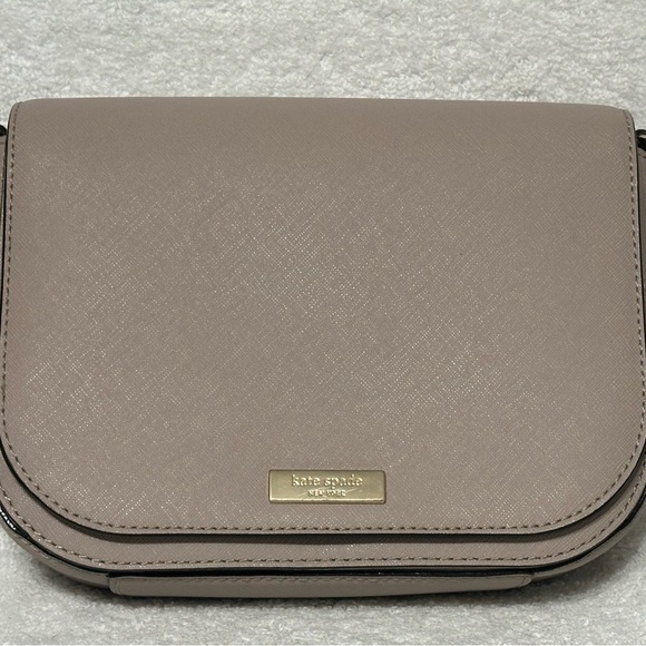 -SOLD-Kate Spade Emmie Flap Pebbled Leather Crossbody Bag Rose Smoke K8215 - Picture 2 of 15